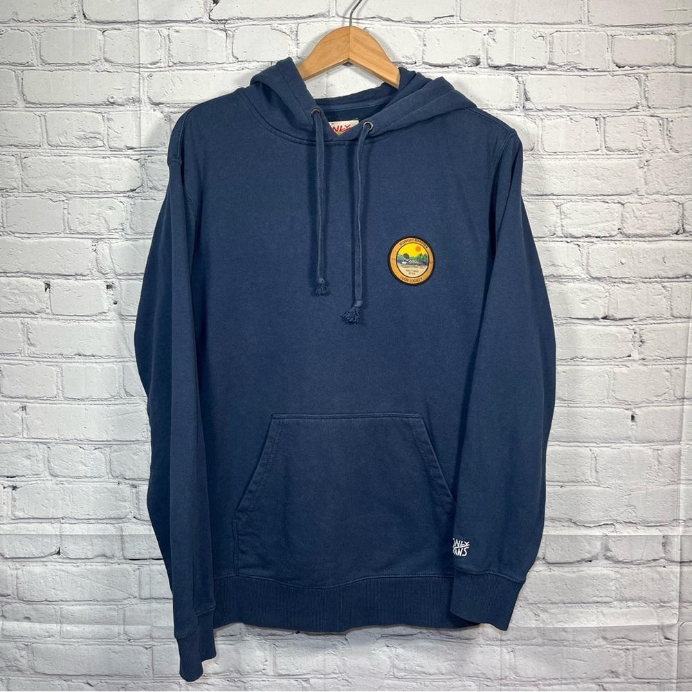 Off the Wall Only Vans Midnight Marshes Loon Society Hoodie Mens Small Blue